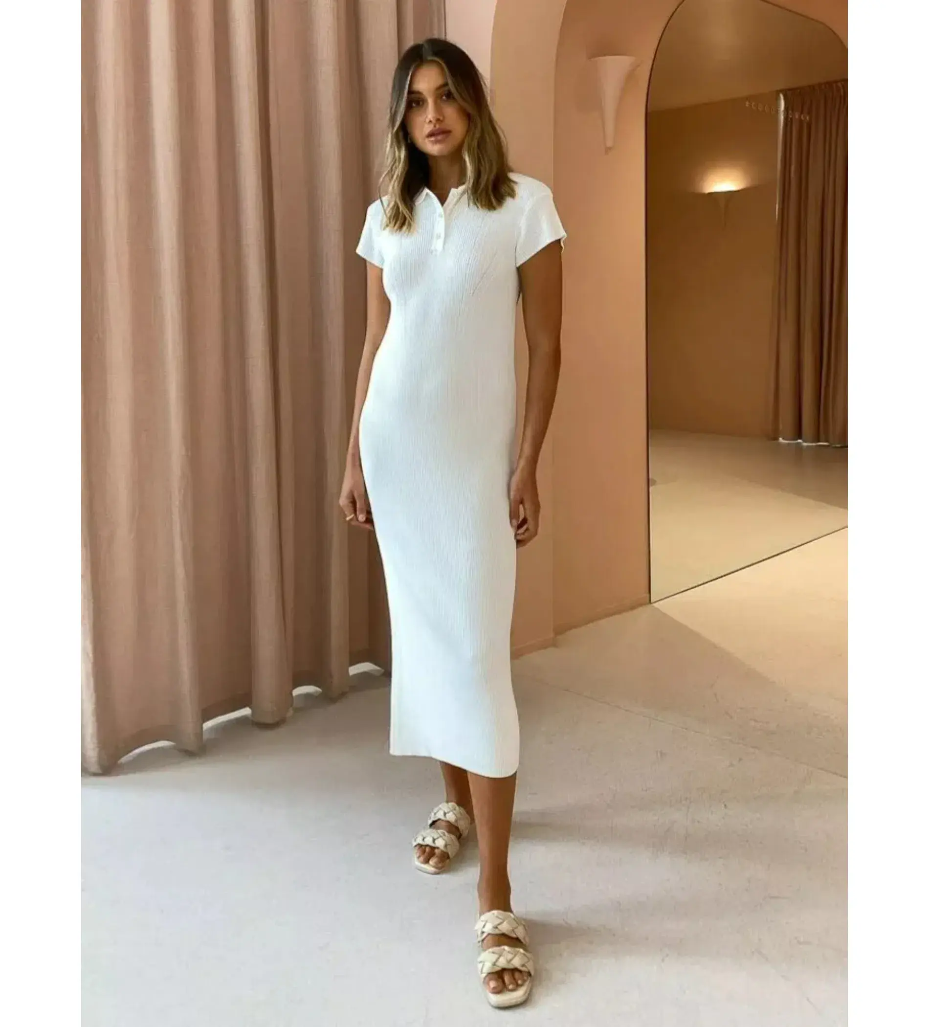 Manning Cartell MVP Knit Dress White Size AU 8 - Image 1
