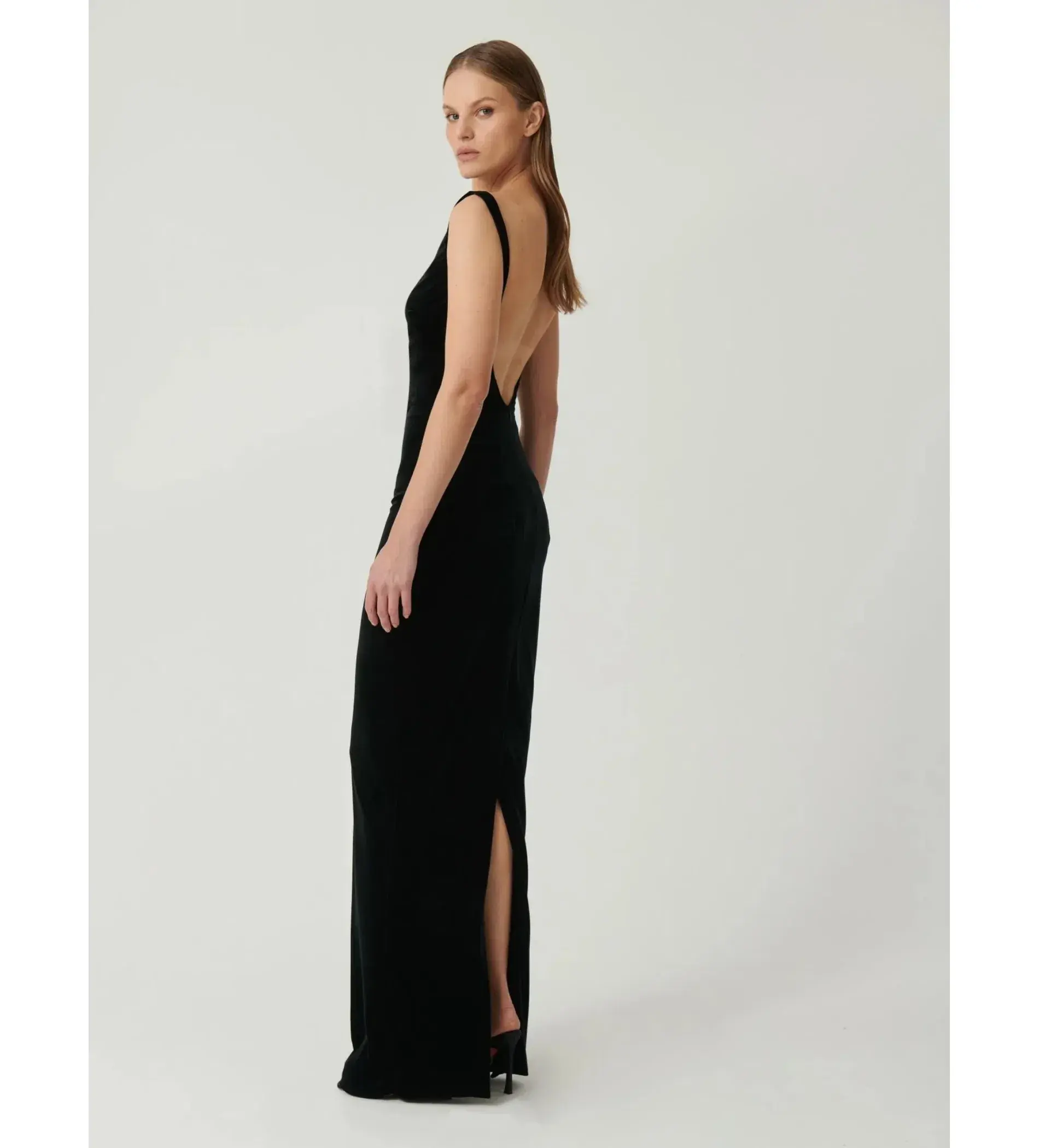 Effie Kats Verona Gown Black Velvet Size AU 6 - Image 5