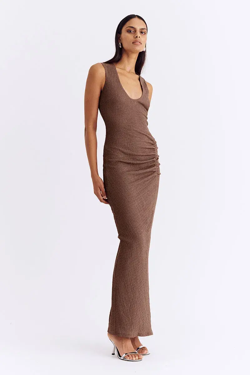 Suboo Jacqui Scoop Neck Maxi Dress in Mocha Size XS / AU 6 - Image 1