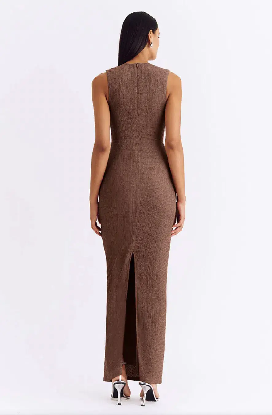 Suboo Jacqui Scoop Neck Maxi Dress in Mocha Size XS / AU 6 - Image 3