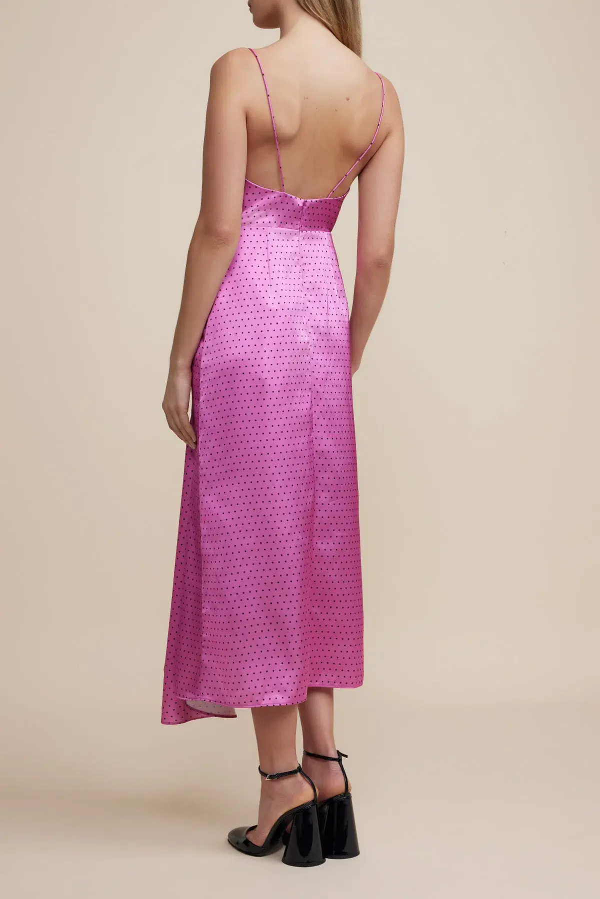 Acler Forli Midi Dress Hibiscus Spot Print Size 12 - Image 3