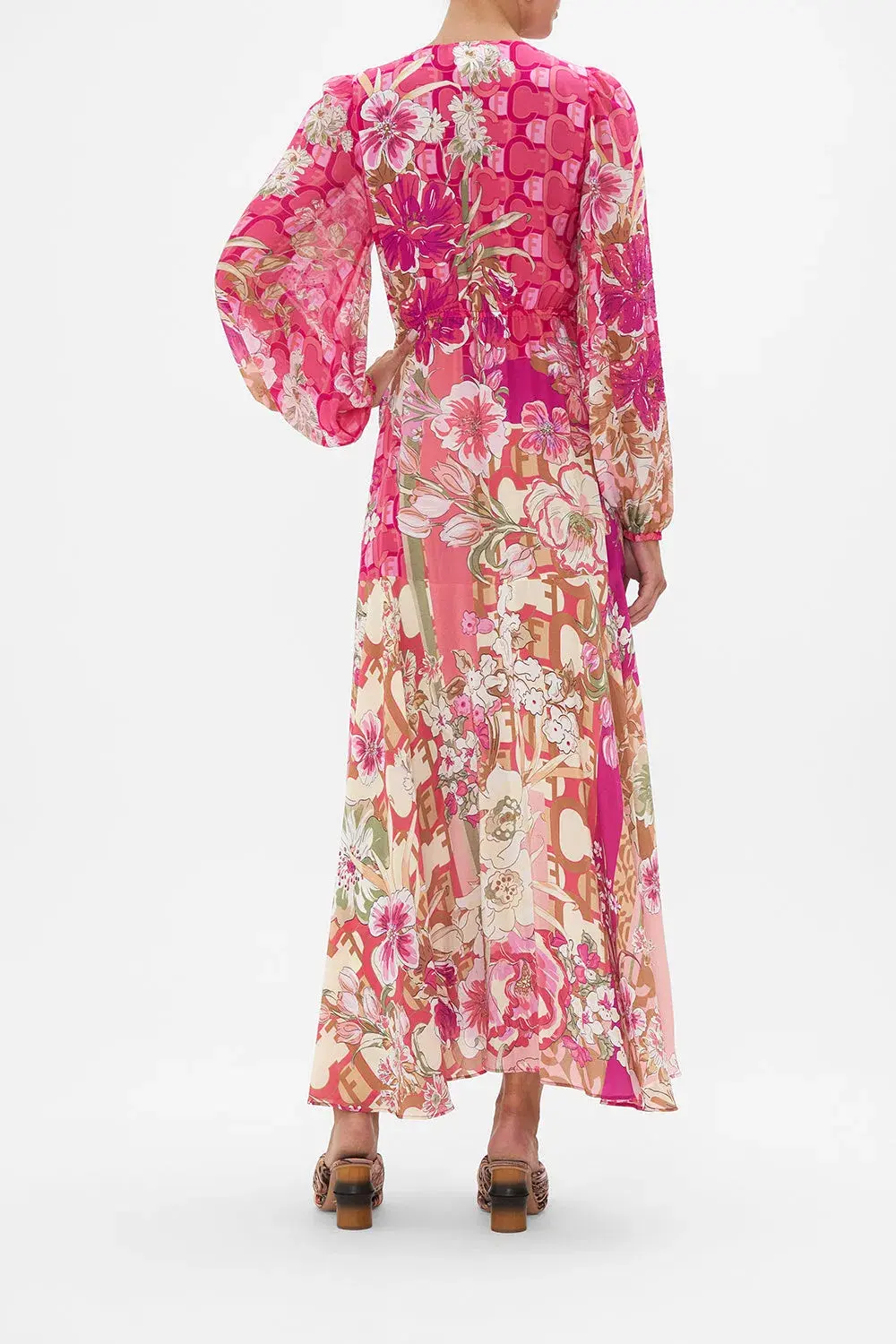 Camilla Wrap Tie Dress with Blouson Sleeve A Girl Named Florence Size M / AU 12 - Image 2