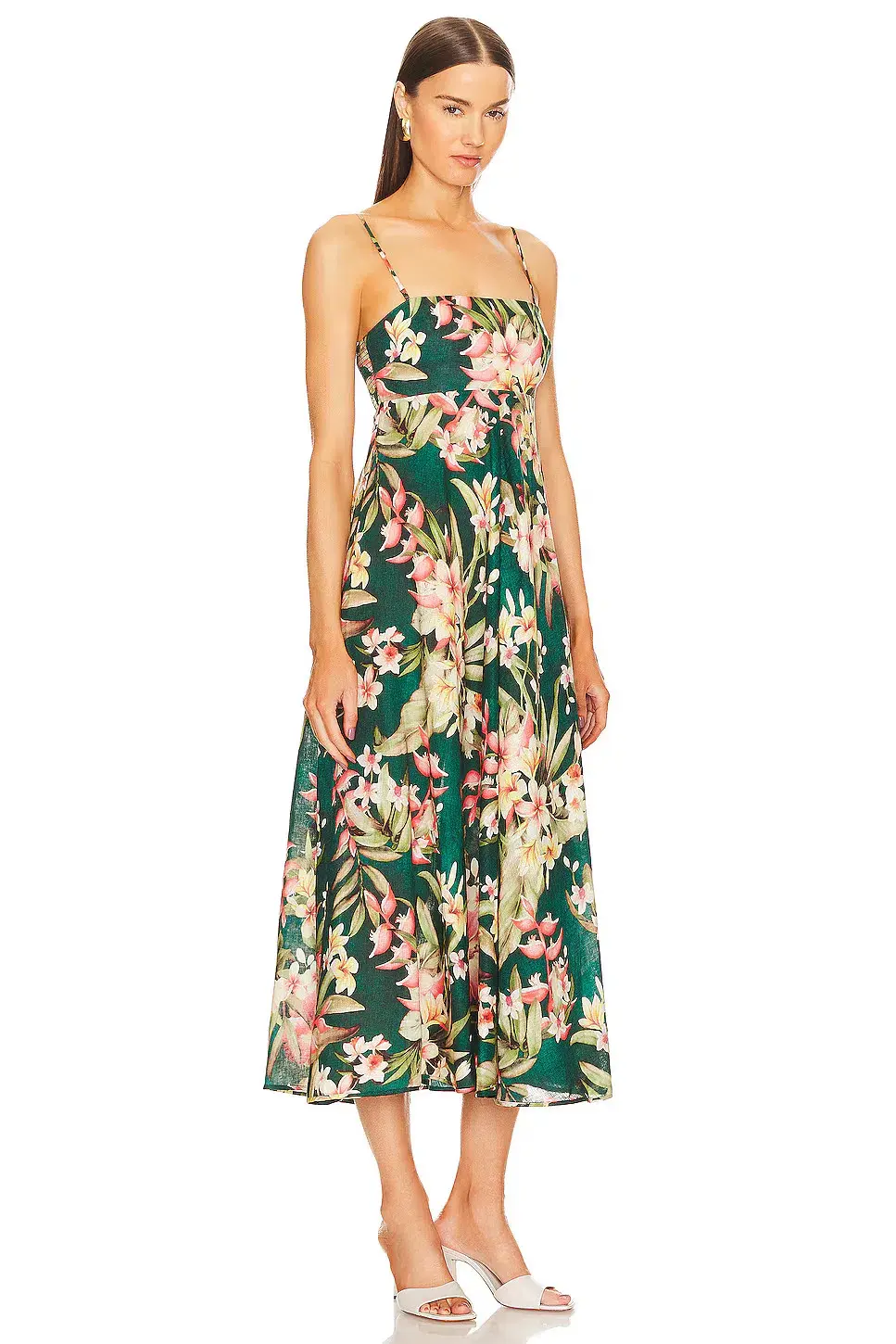 Zimmermann Lexi Midi Dress in Green Palm Size 2 / AU 12 - Image 4