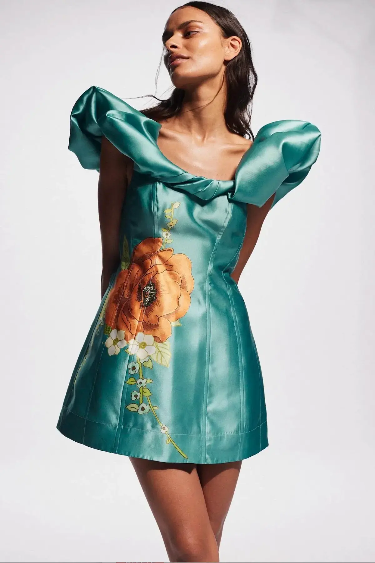 Alemais Regent Jade Mini Dress Green Size 14 - Image 2
