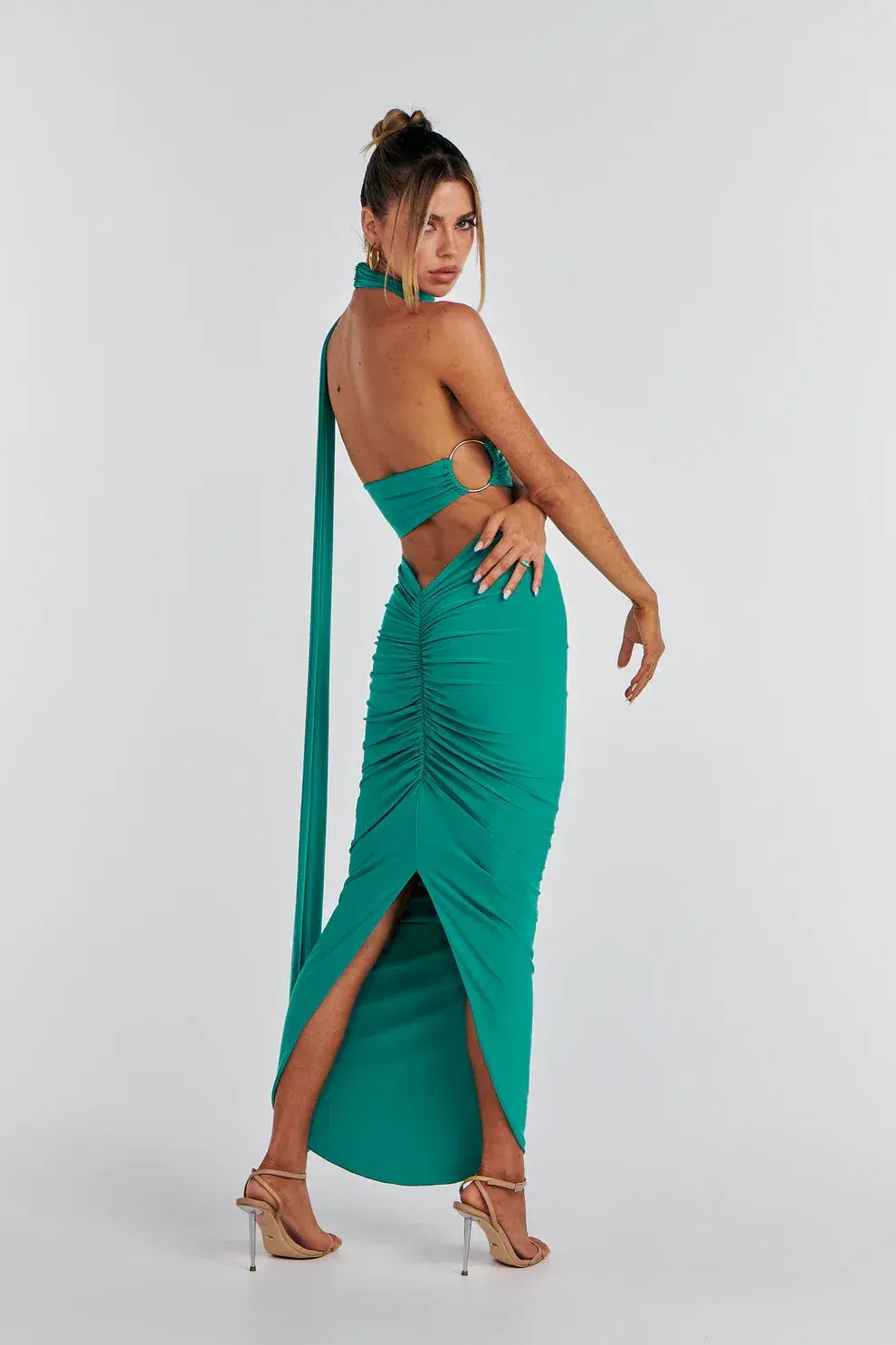 Melani the Label Kia Two Piece Set Jade Green Size 8 - Image 4