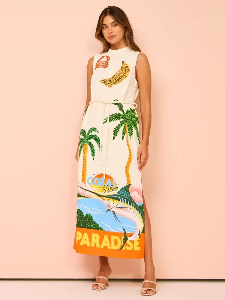 Alemais Samaki Midi Dress Multi Size 14  - Image 2