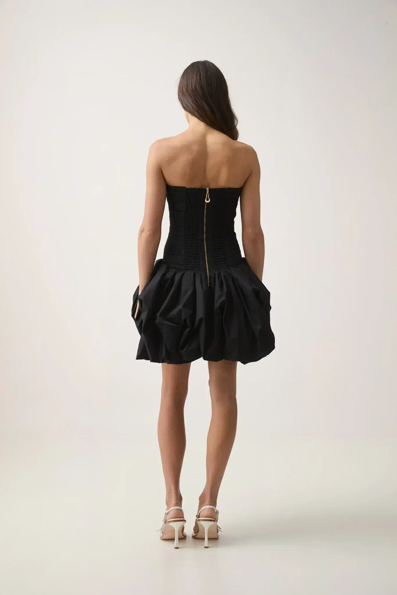 Aje Violette Bubble Hem Mini Dress in Black Size 6 - Image 3
