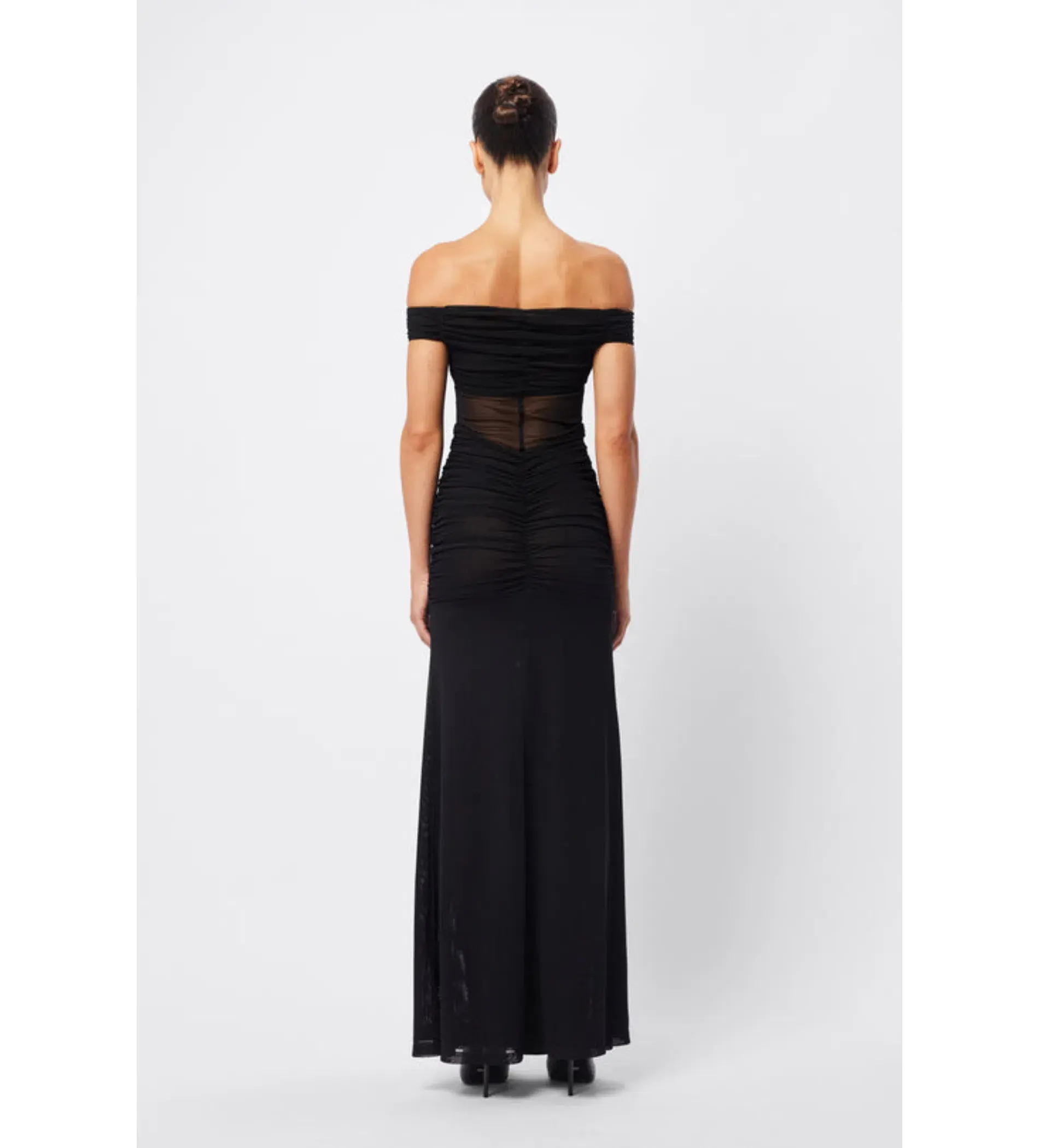Mossman Rebound Off Shoulder Maxi Dress Black Size 10 - Image 3