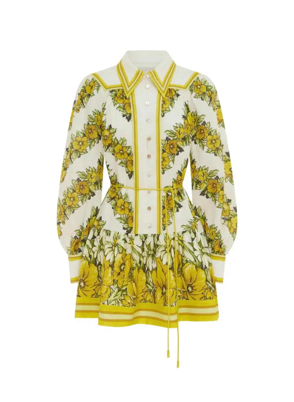 Alemais Gisela Mini Shirt Dress Floral Size 16  - Image 5