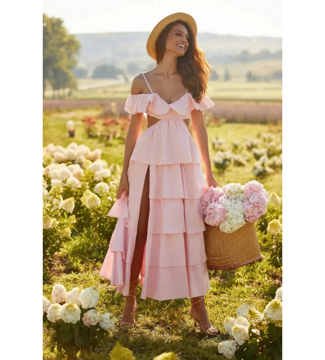 Alamour the label Lupita Dress Pink Size 8  for rent on The Volte - main image