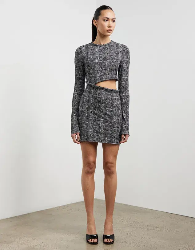 Camilla And Marc Cyrus Long Sleeve Mini Dress Grey Size 10  - Image 1