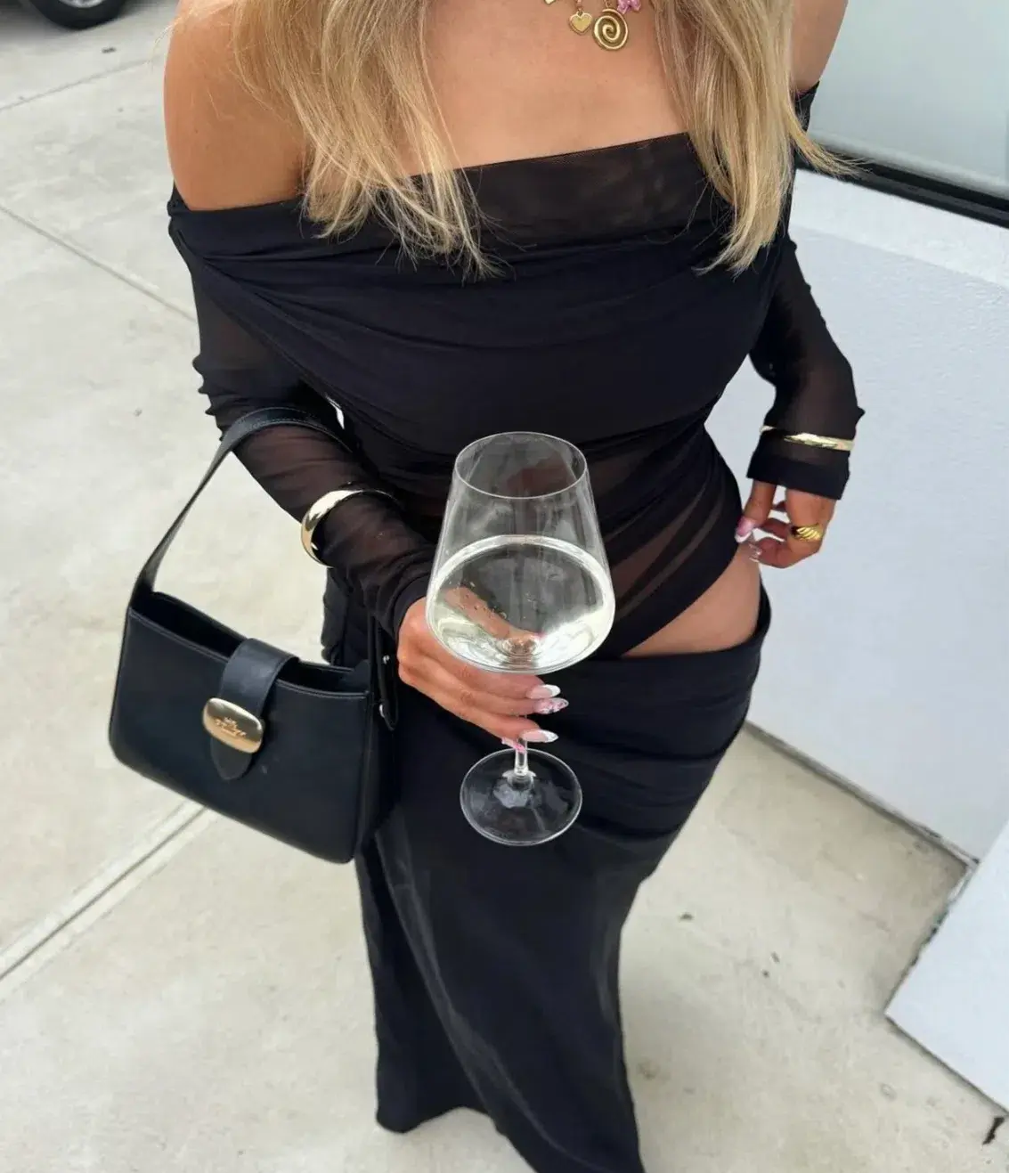 BENNI Yasmin Off-Shoulder Maxi Dress in Black Size 10 - Image 5