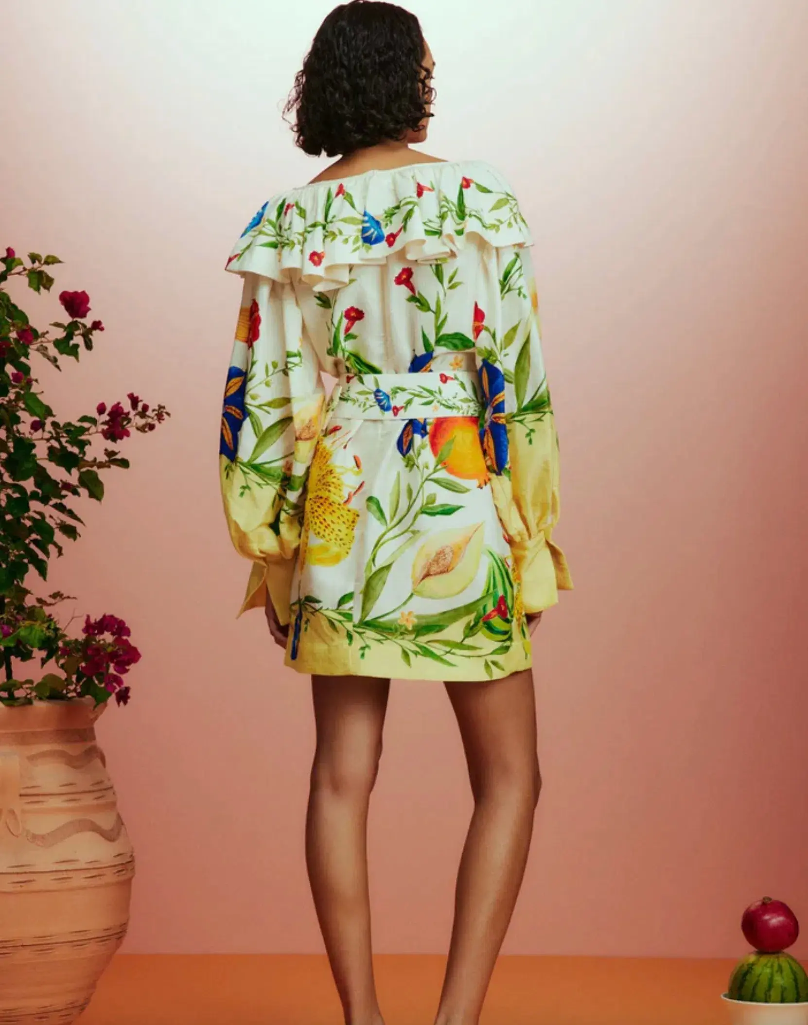 Alémais Flores Mini Dress Multi Size 12  - Image 2
