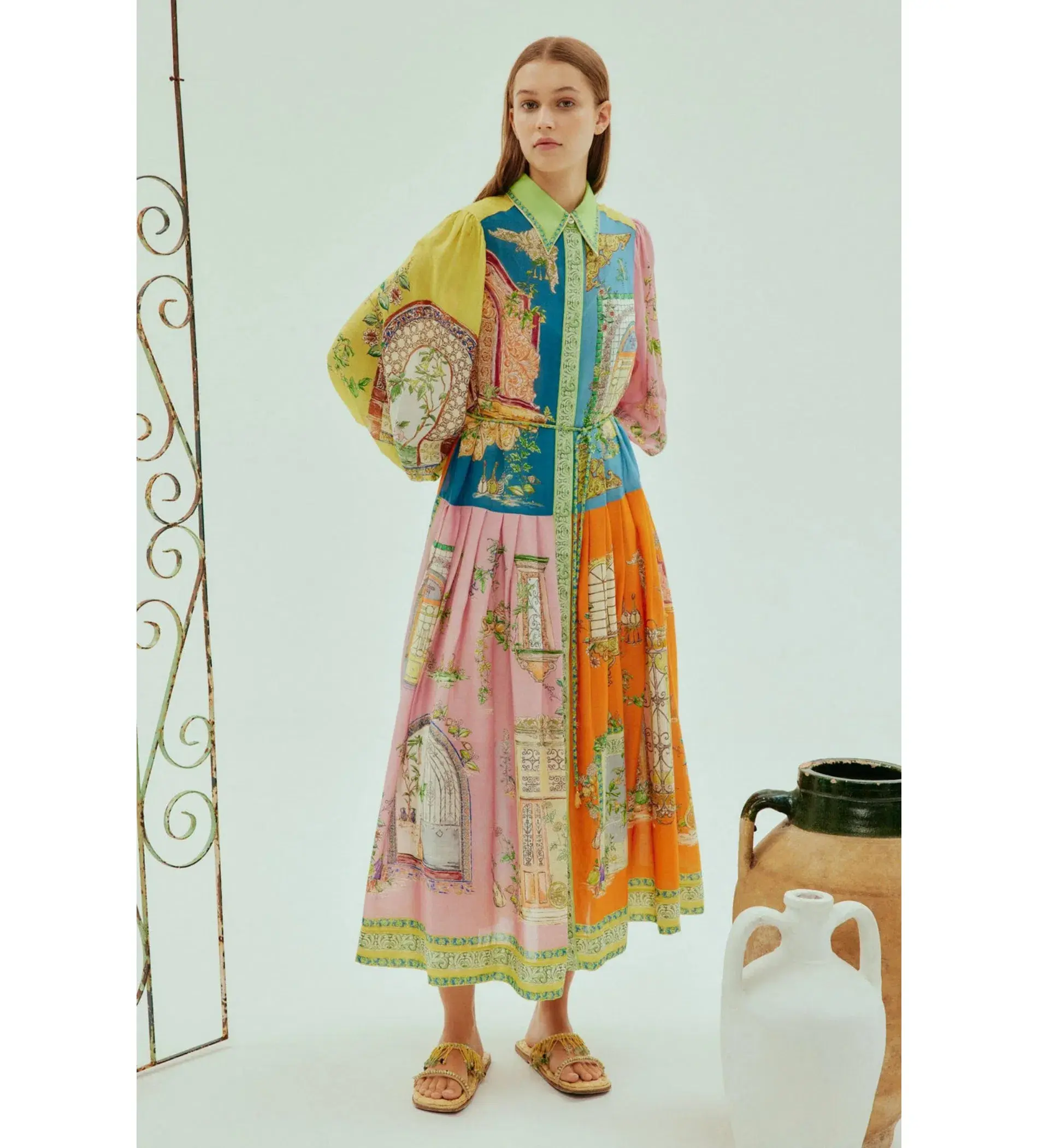 Alémais Monte Midi Shirtdress Multi Size 14 - Image 1