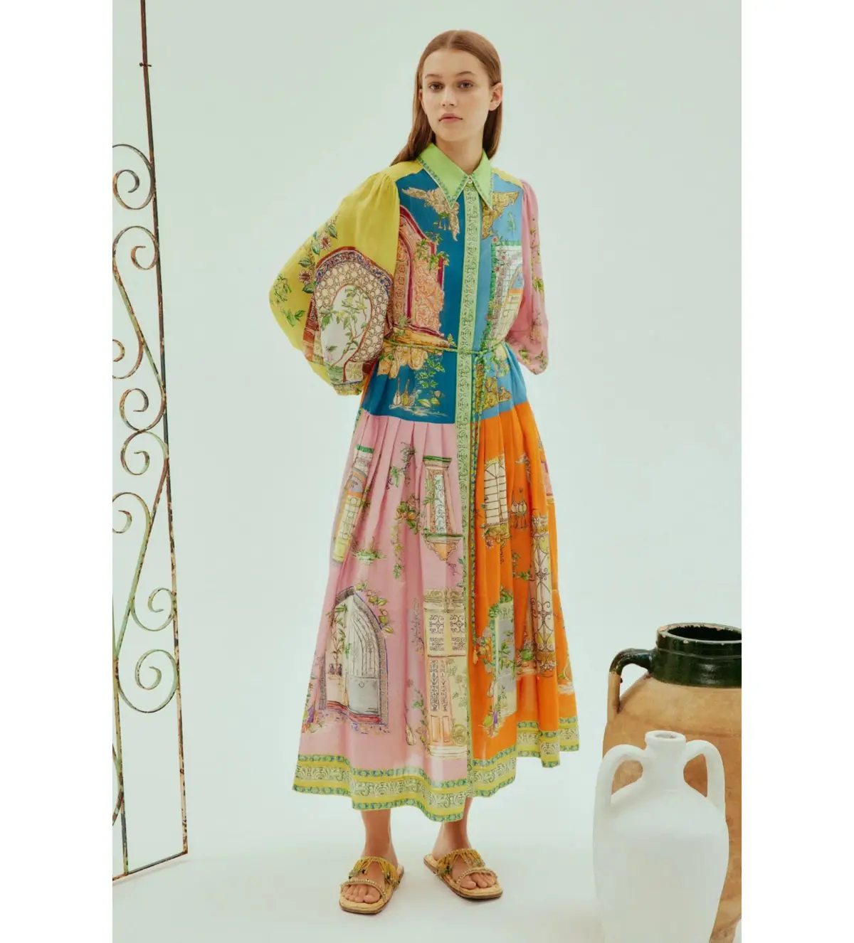 Alémais Monte Midi Shirtdress Multi Size 16 - Image 1