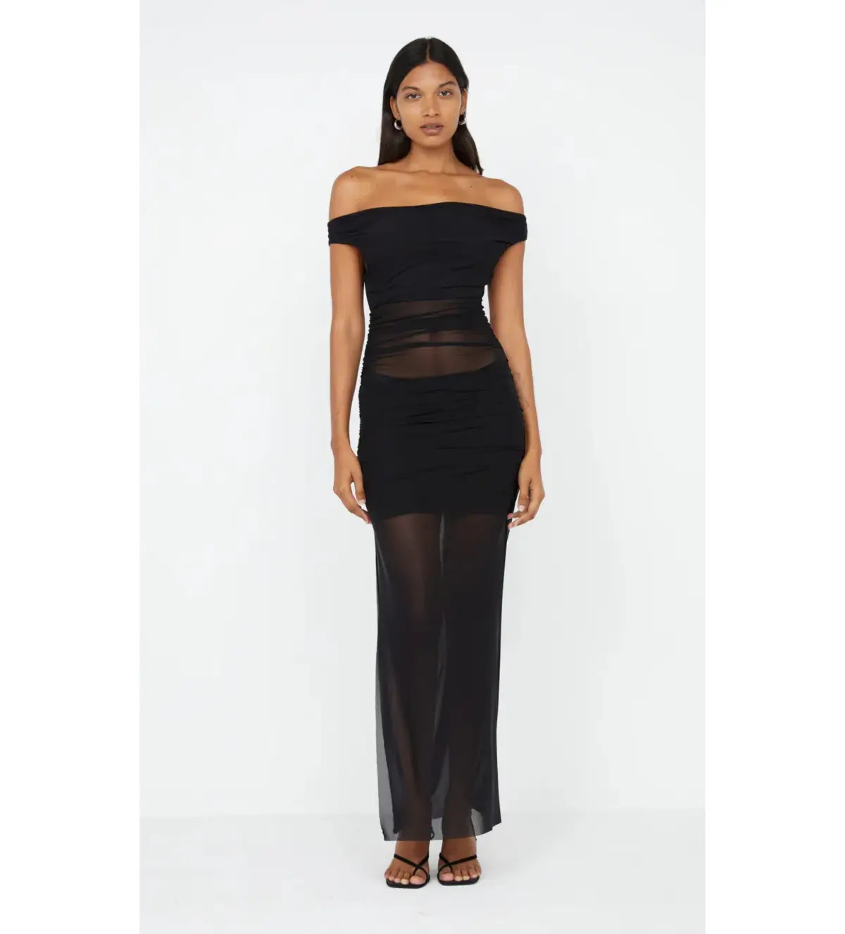 Bec & Bridge Pia Off The Shoulder Dress Black Size AU 6  - Image 1