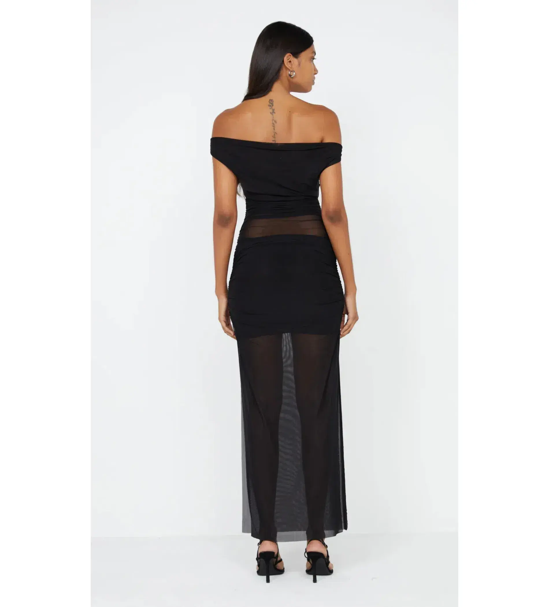 Bec & Bridge Pia Off The Shoulder Dress Black Size AU 6  - Image 2