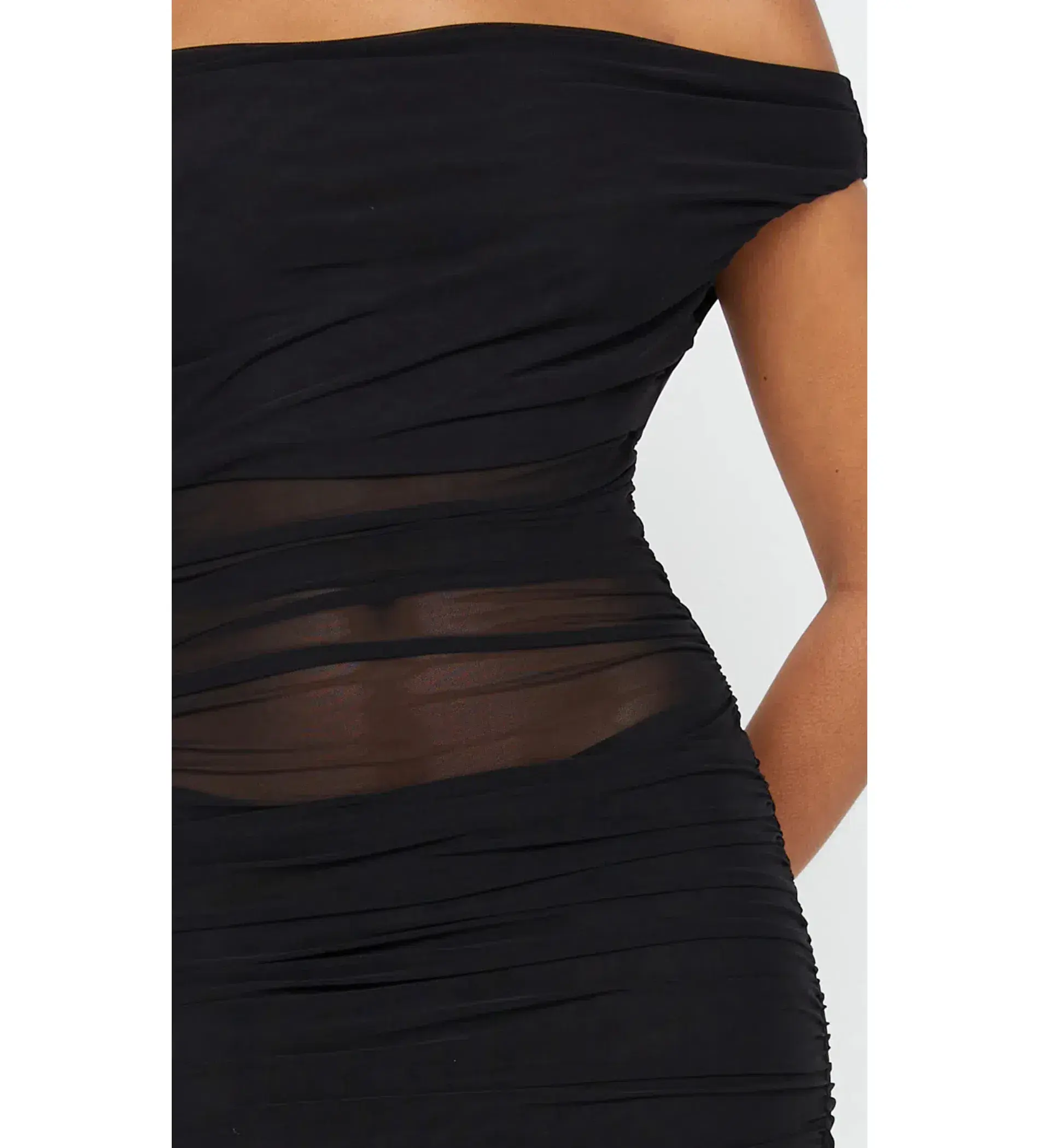 Bec & Bridge Pia Off The Shoulder Dress Black Size AU 6  - Image 3