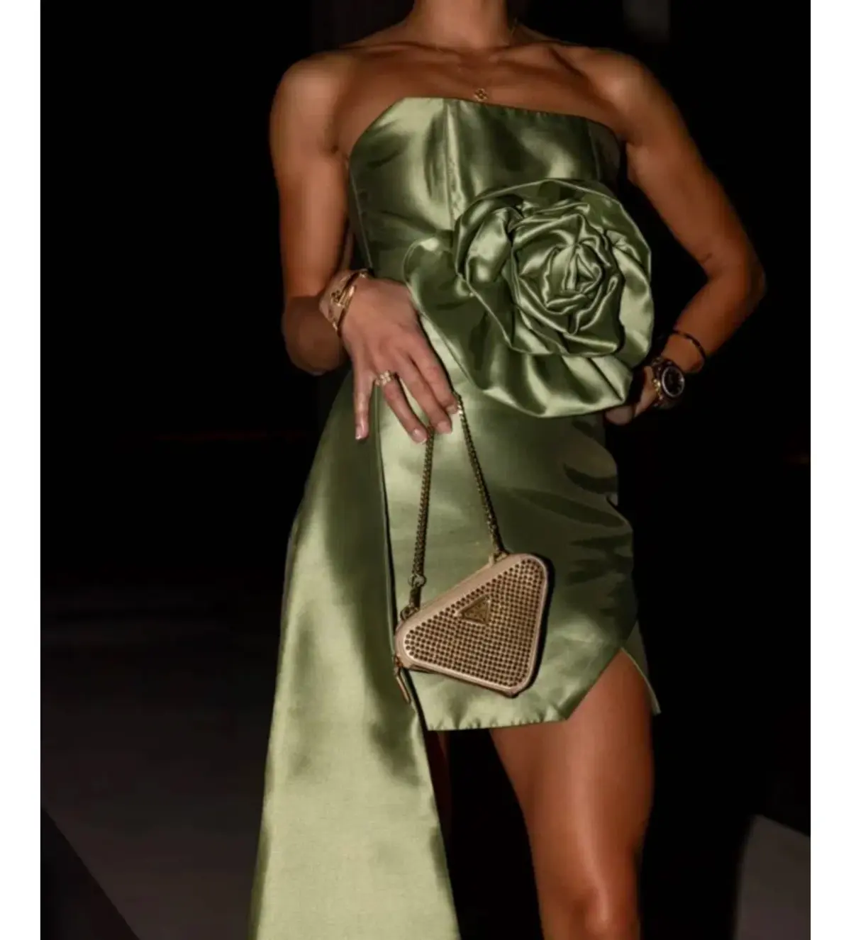 Jafrie By R Nebula Mini Dress Moss Green Size AU 6  - Image 3
