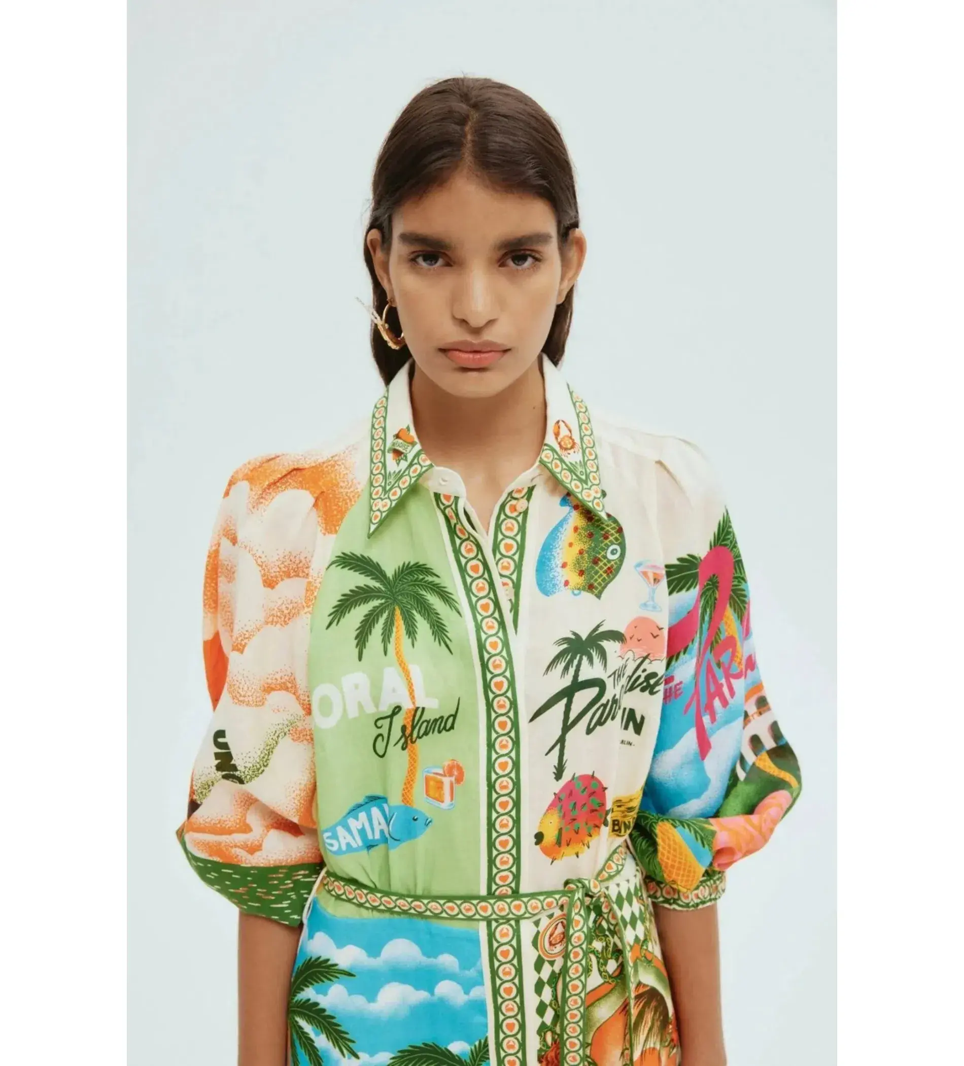 Alemais Paradiso Mini Print Dress Multi Size AU 10 - Image 3