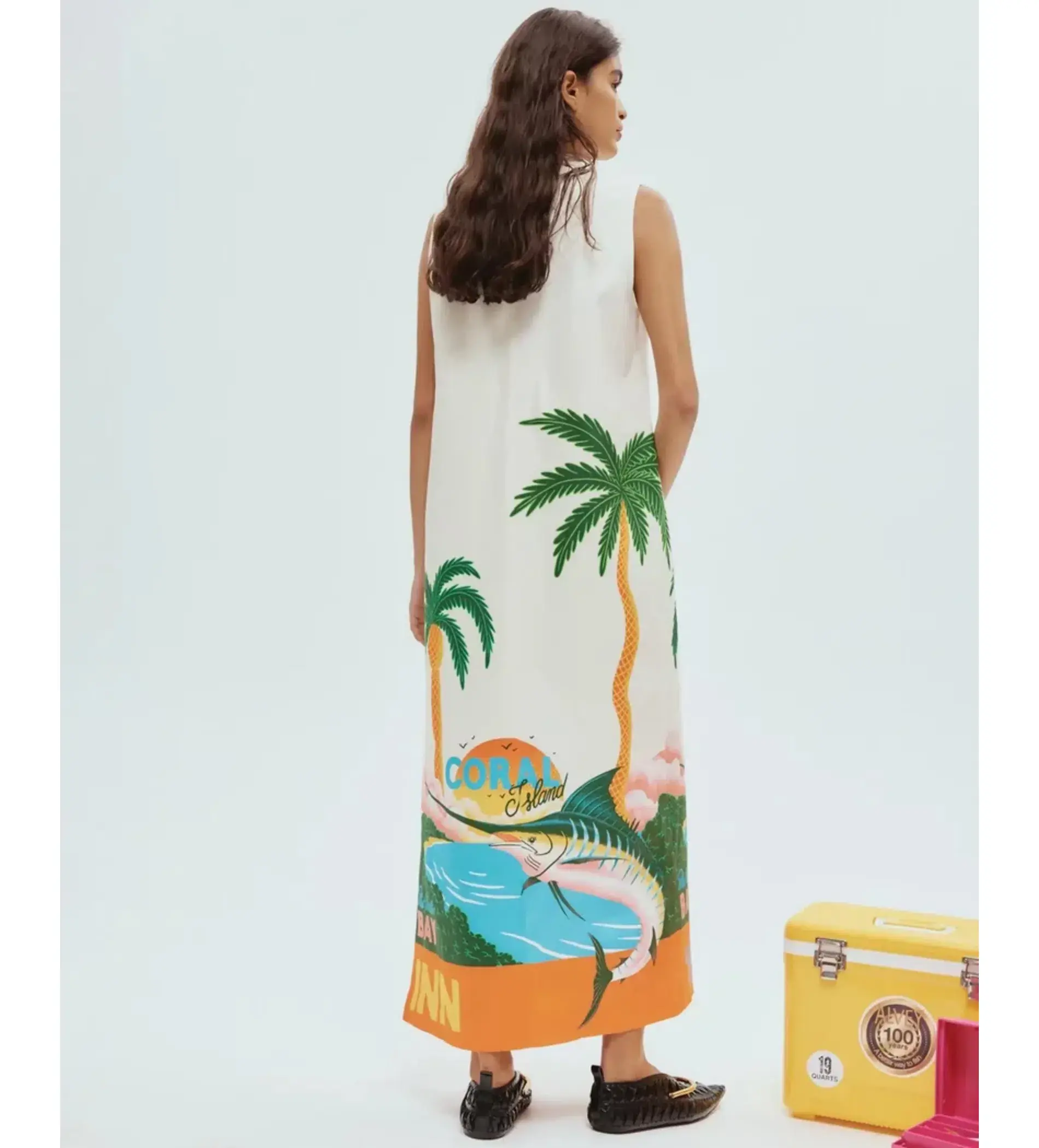 Alémais Samaki Midi Dress Print Size AU 12  - Image 2