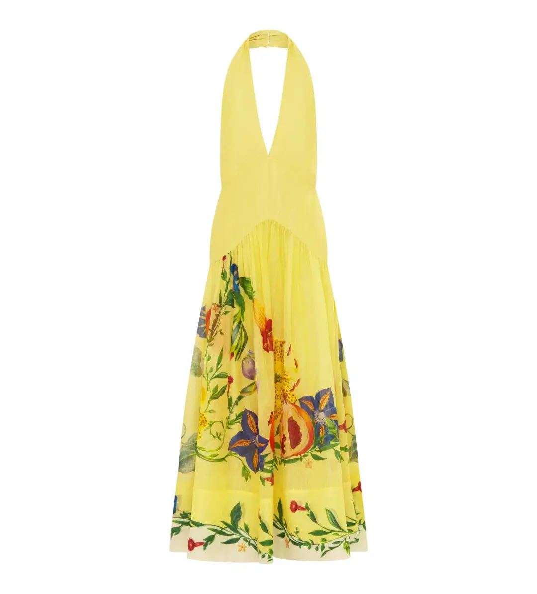 Alemais Dahlia Halter Gown Yellow Size AU 10 for rent on The Volte - main image