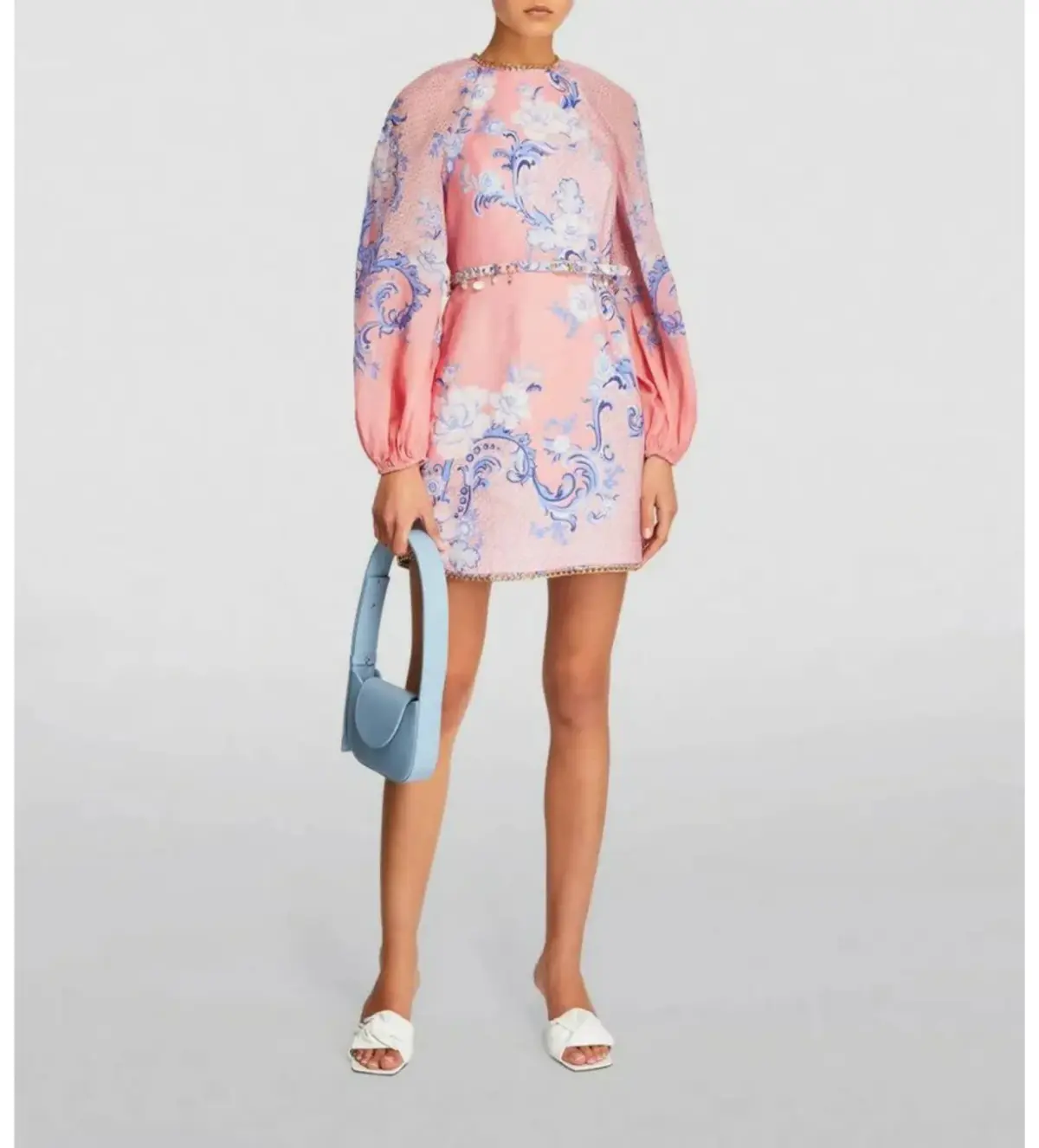 Zimmermann Postcard Mini Dress Swirl Floral Coral Size 2 / AU 12 - Image 1
