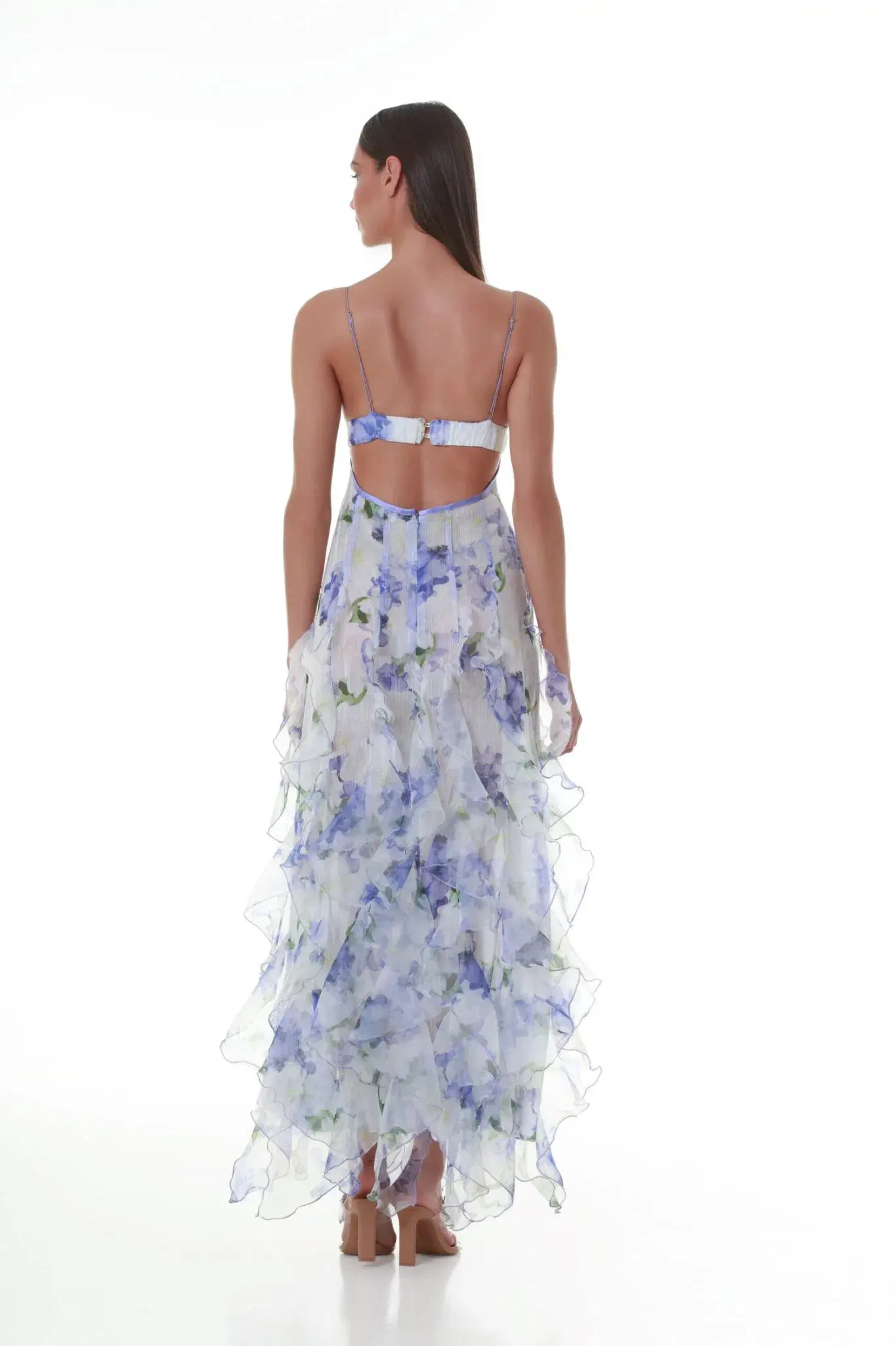 Menti Iris flower Maxi Dress Floral Size AU 6 - Image 3