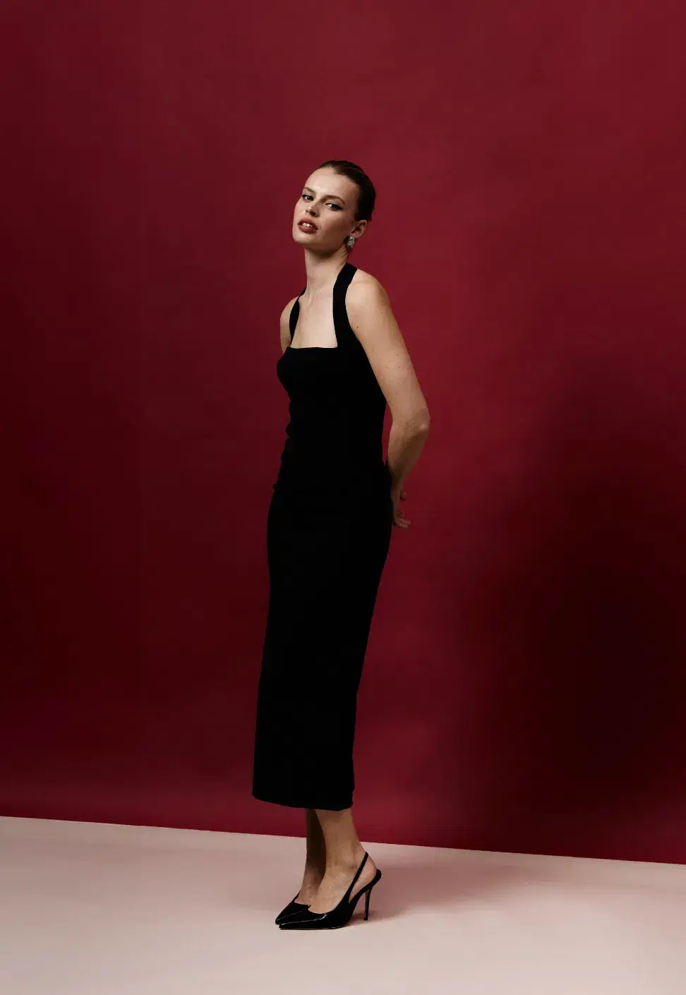 Odd Muse The Ultimate Muse Midi Halter Dress Navy Size S / AU 8 - Image 4