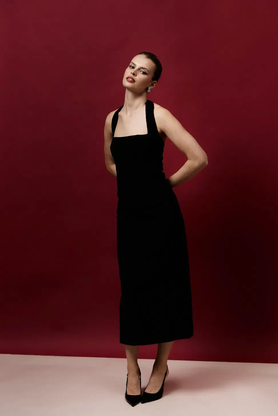 Odd Muse The Ultimate Muse Midi Halter Dress Navy Size S / AU 8 - Image 2