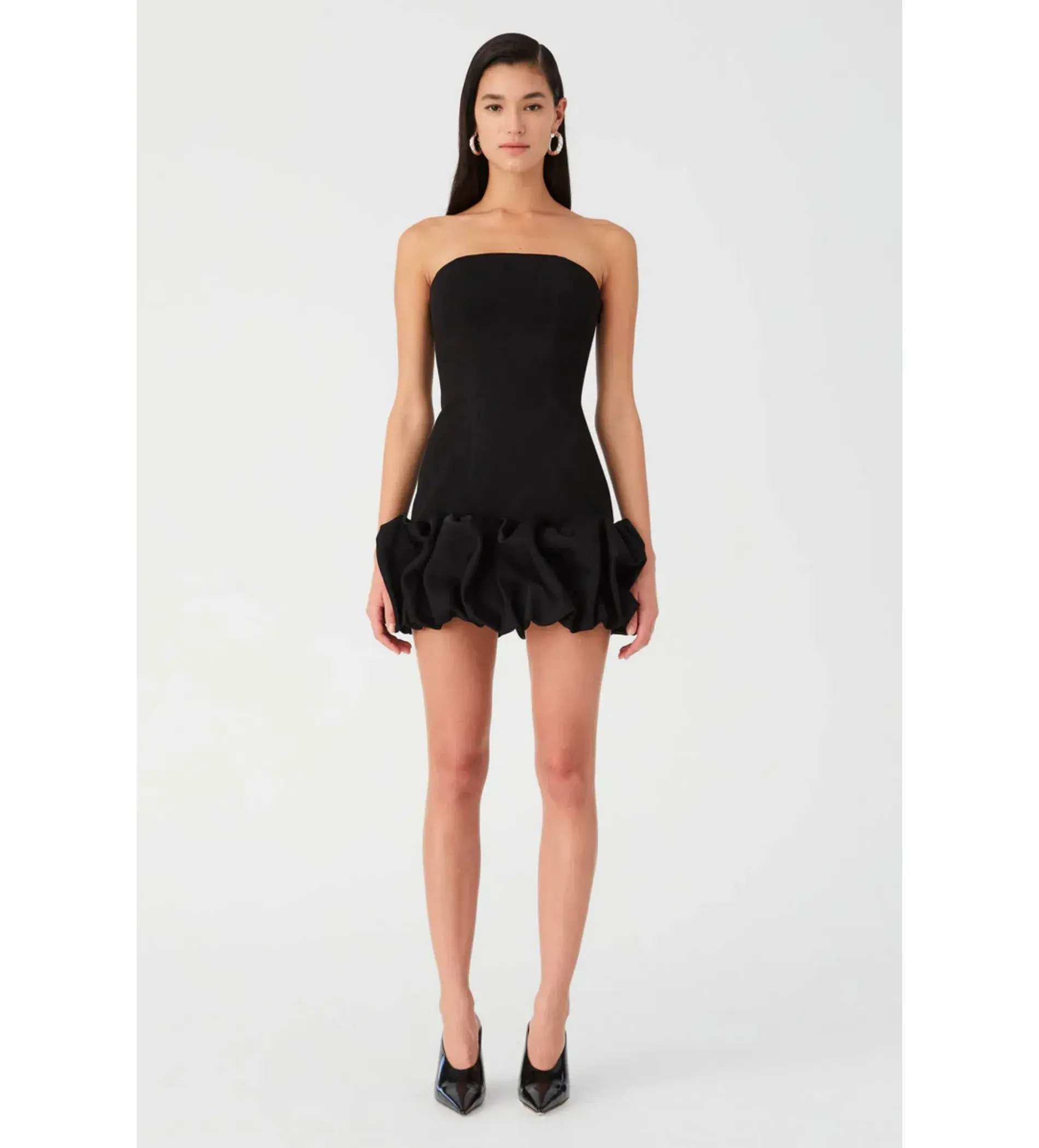Misha Saphira Crepe Mini Dress Black Size AU 6 - Image 1