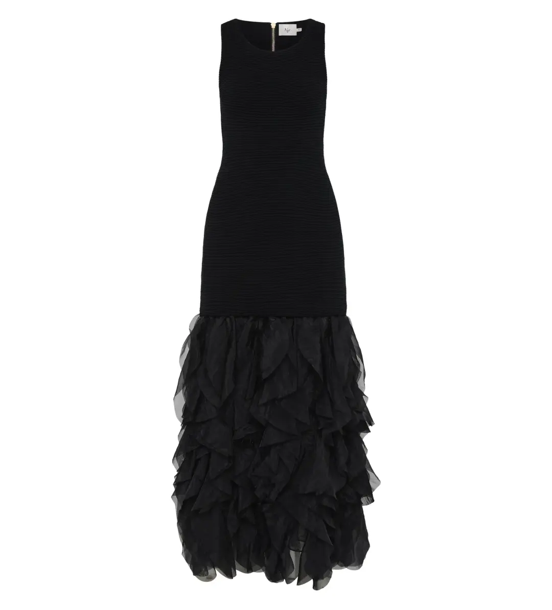 Aje Elations Knit Maxi Dress Black Size AU 8   for rent on The Volte - main image