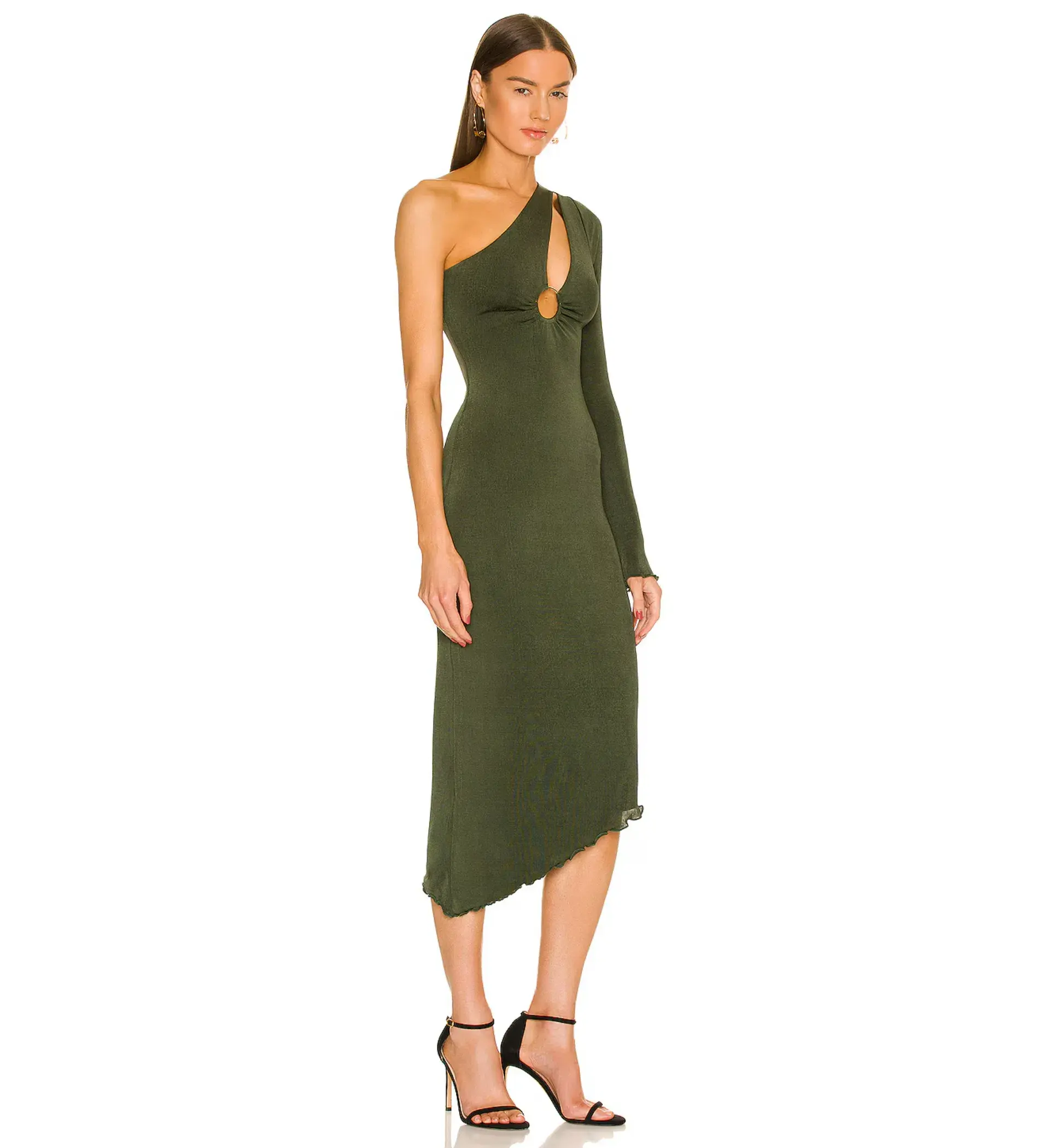 Lovers + Friends Sienne Midi Dress Green Size AU 10 - Image 2
