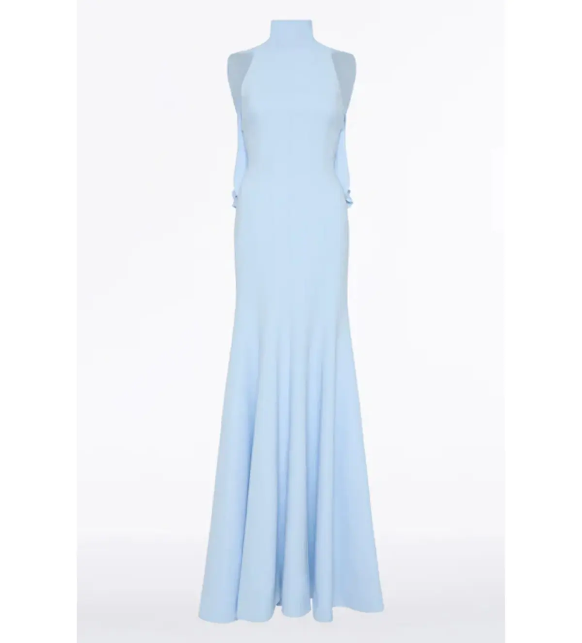 Carla Zampatti Crepe Panelled Gown Pale Blue Size AU 6 - Image 6