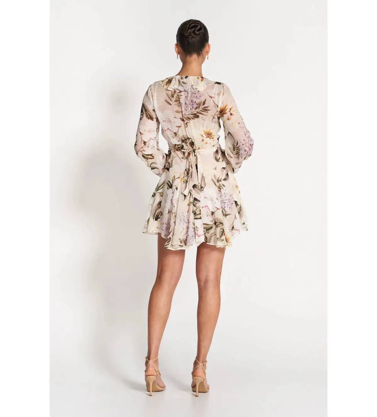 Sofia The Label Arabella Wrap Frill Dress Flora Print Size AU 8 - Image 3