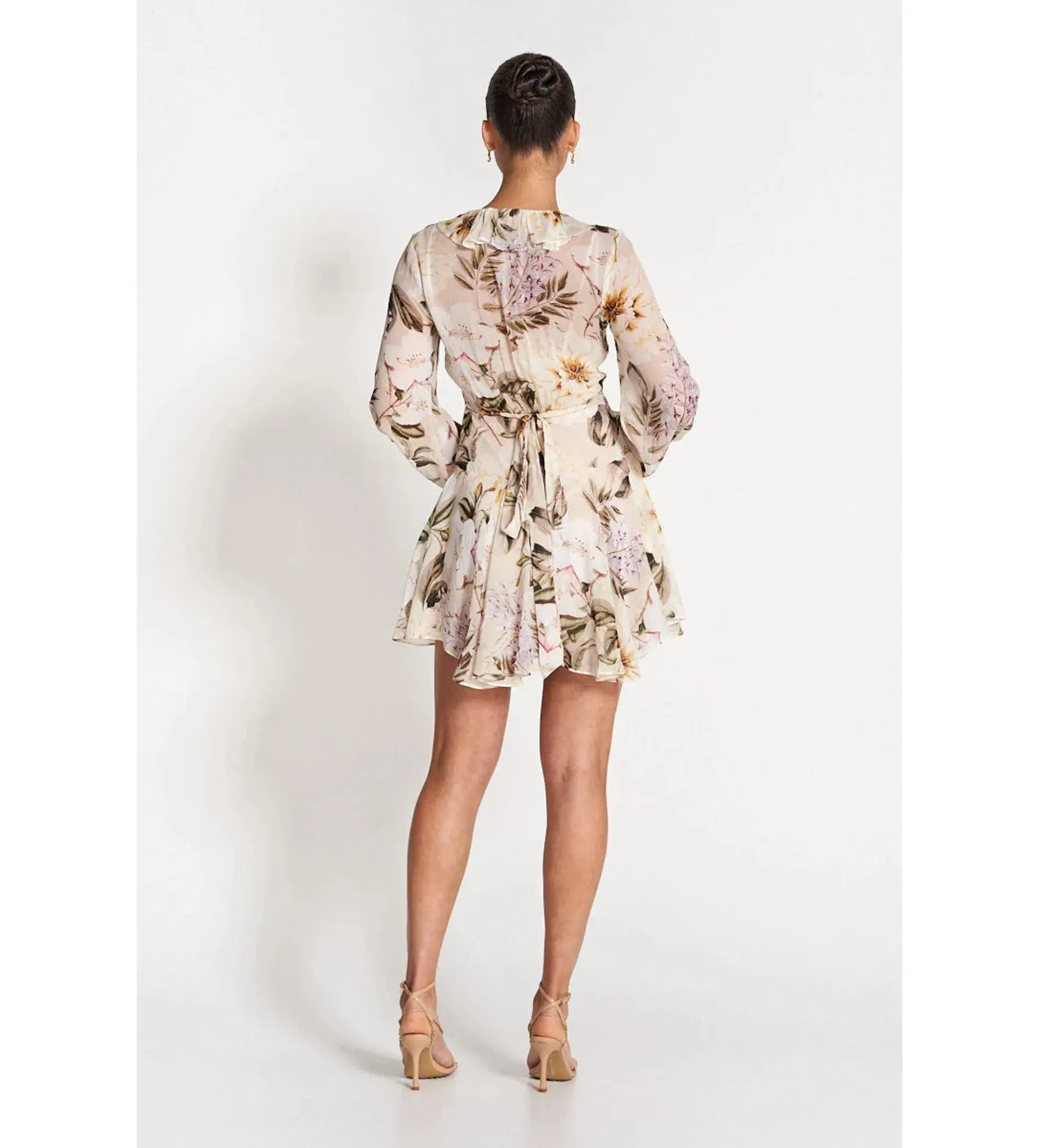 Sofia The Label Arabella Wrap Frill Dress Flora Print Size AU 8 - Image 3