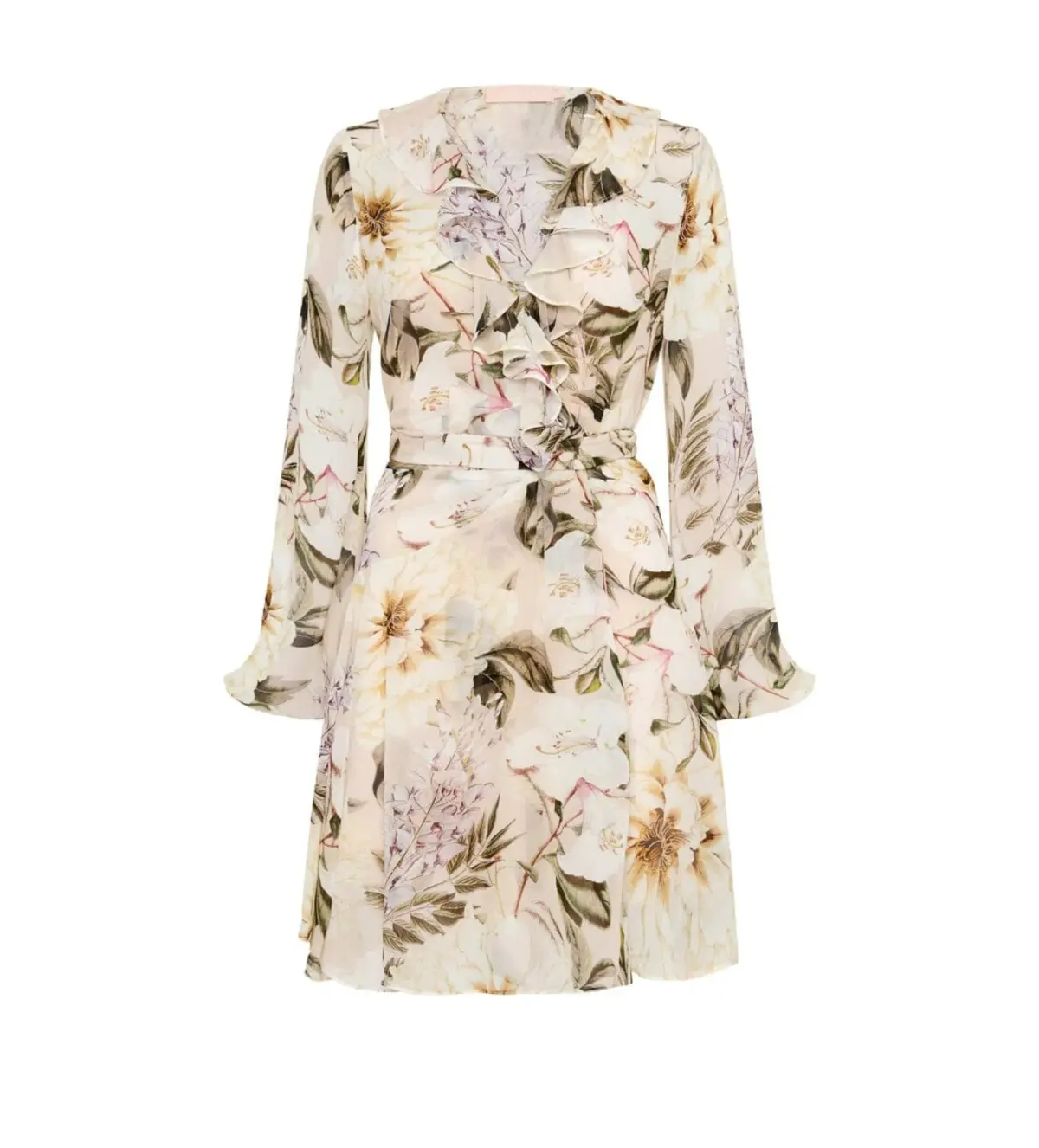 Sofia The Label Arabella Wrap Frill Dress Flora Print Size AU 8 - Image 4