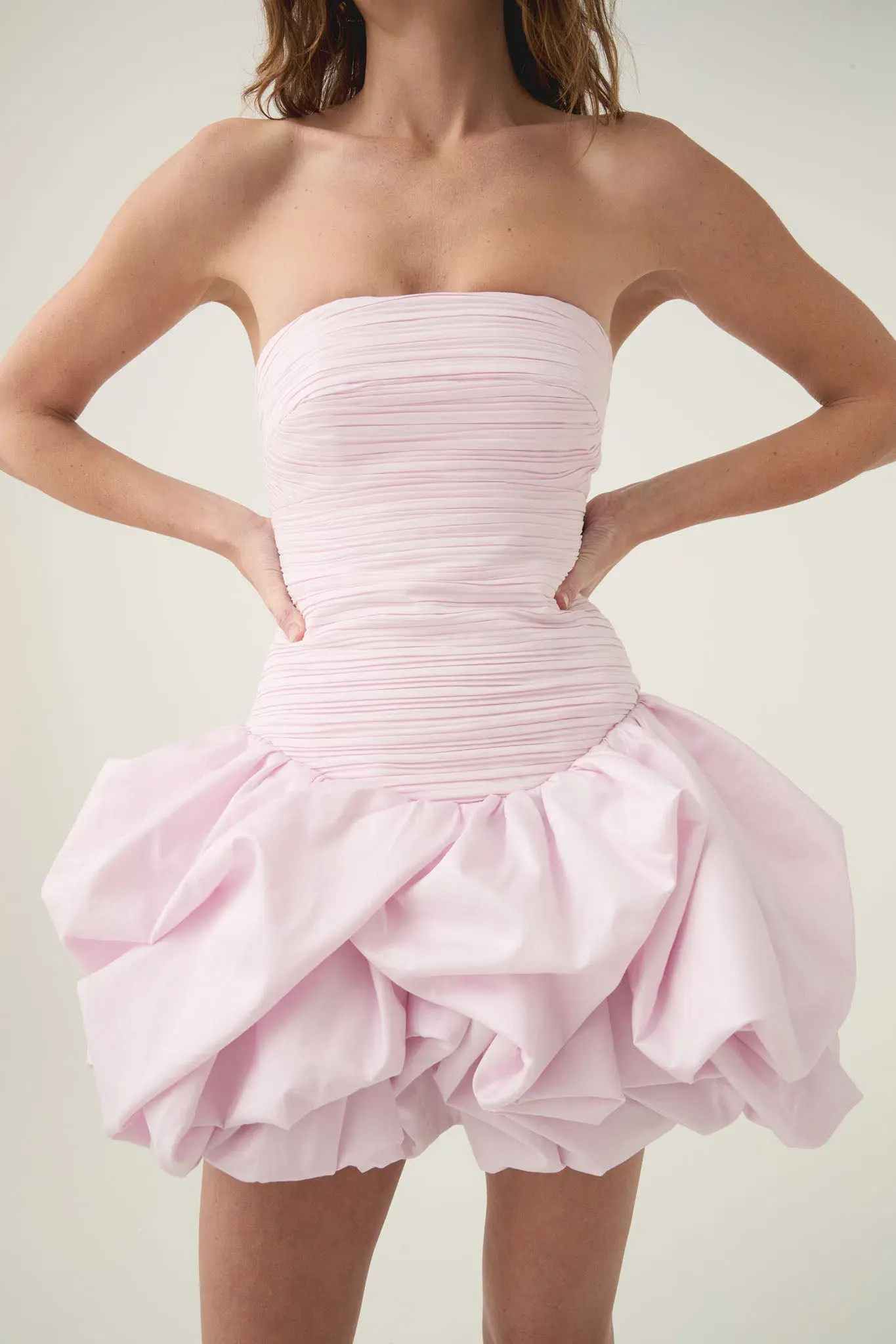 Aje Violette Bubble Hem Mini Dress Pastel Pink Size 10 - Image 5