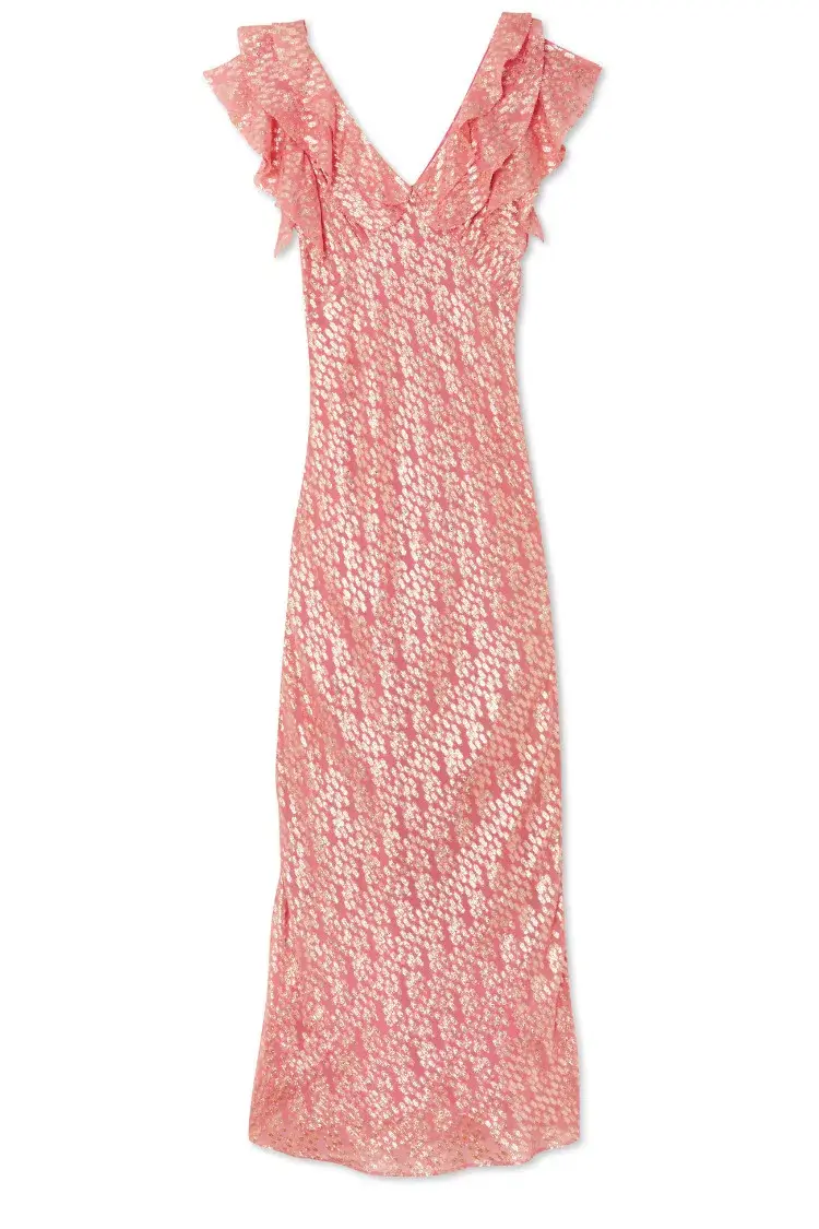 Never Fully Dressed Tilda Dress Pink Jacquard Size 10 - Image 4
