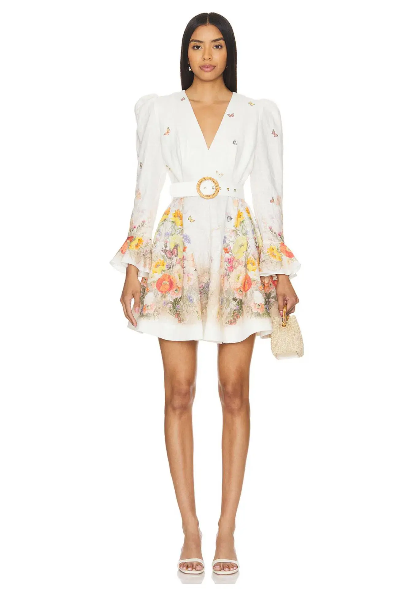 Zimmermann Tranquillity Mini Dress Red Butterflies Size 1 / AU 10 - Image 1