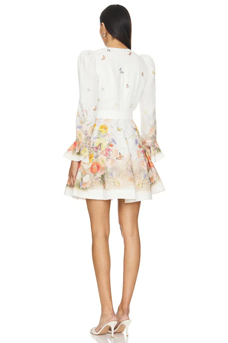 Zimmermann Tranquillity Mini Dress Red Butterflies Size 1 / AU 10 - Image 2