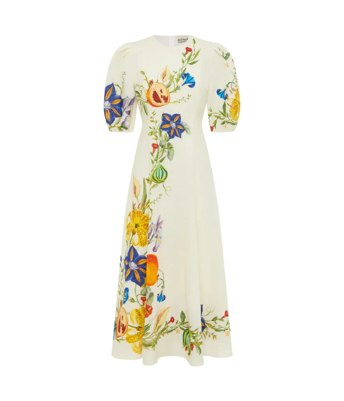 Alemais Flores Midi Dress White Floral Size 10 - Image 4