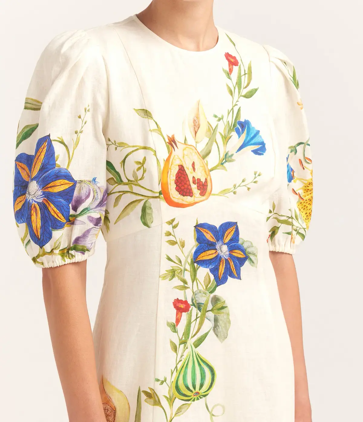Alemais Flores Midi Dress White Floral Size 10 - Image 2