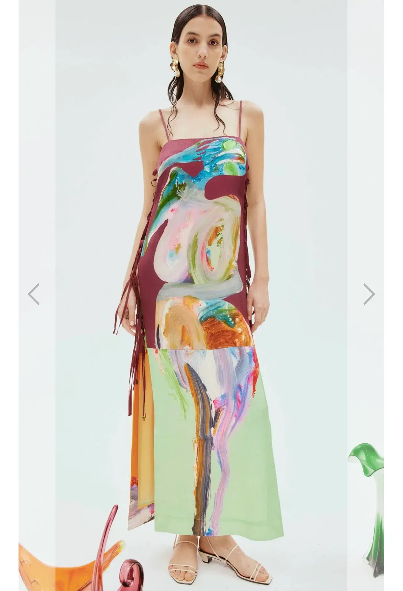 Alemais Jedda Side Tie Maxi Dress Multi Size 6  - Image 1