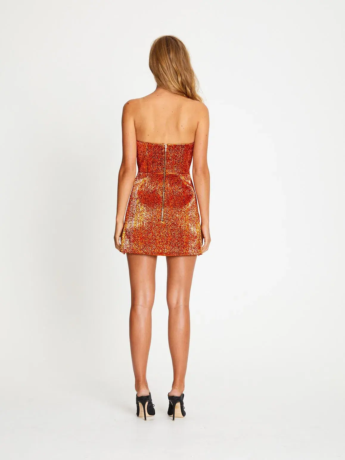 Alice McCall Electric Nights Mini Dress Copper Size 6 - Image 2