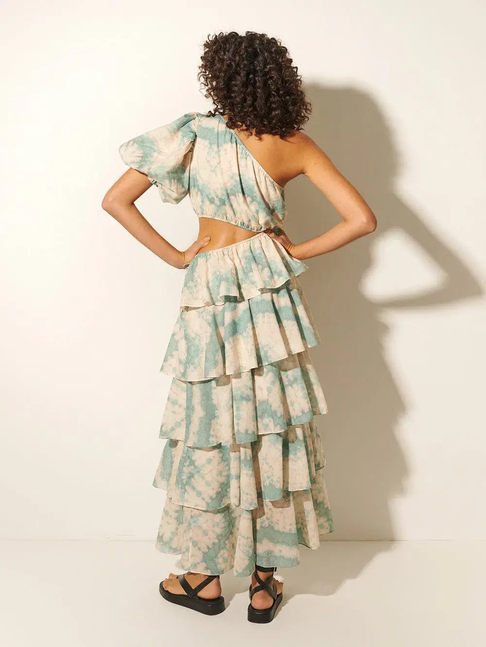 Kivari Mirage One Shoulder Maxi Dress Tie Dye Size 8  - Image 3