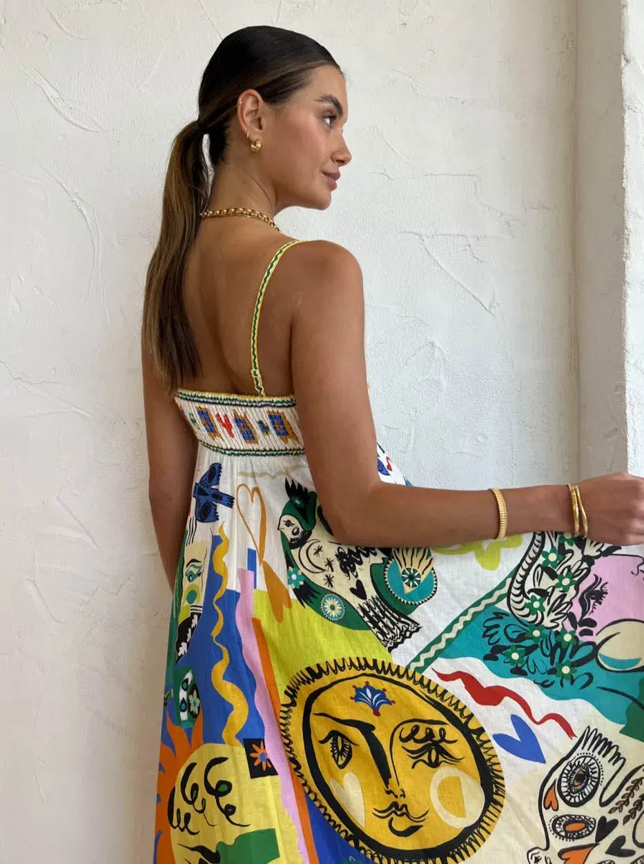 Alemais Soleil Sundress Multi Size 8 - Image 3
