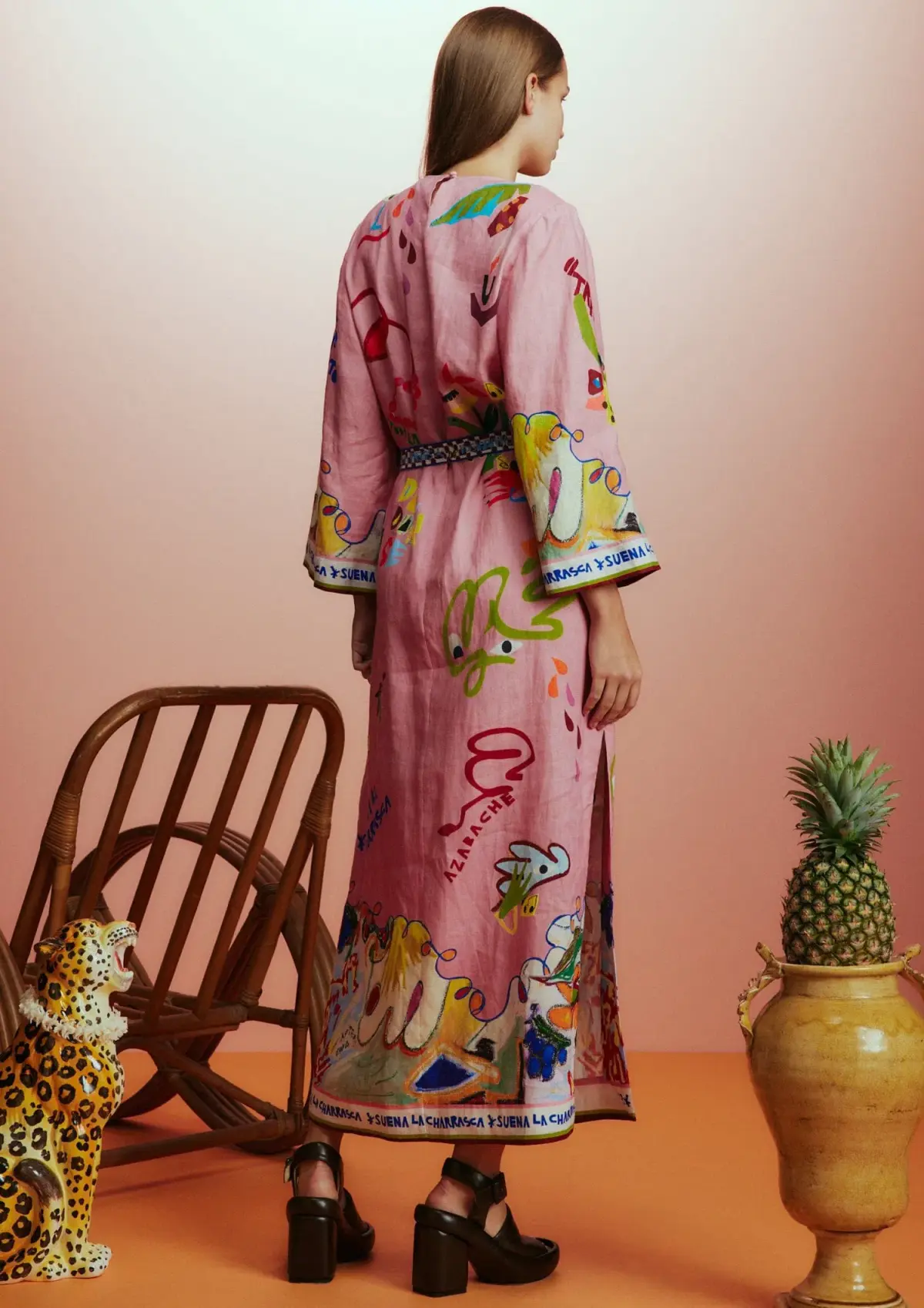 Alemais La Charrasca Midi Dress Pink Size 16 - Image 2