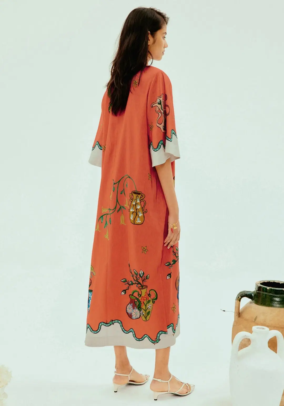 Alemais Rose Midi Tee Dress Print Size 10 for rent on The Volte - main image