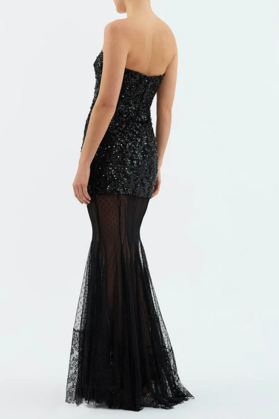 Rebecca Vallance Diana Gown Black Size 8 - Image 3